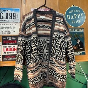 Lucky Brand Multicolor Patterned Cardigan
